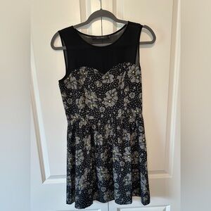 Eric + lani Floral Black and Gray Dress